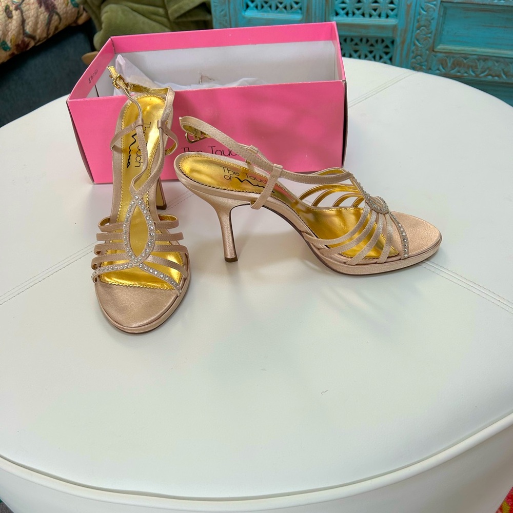 Nina Gold Metallic Stiletto Heels